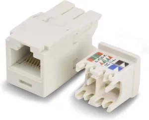 Panduit Mini-Com TX6 Plus Giga-Channel Cat6 Jack, Off-White, Box of 50 CJ688TGIW