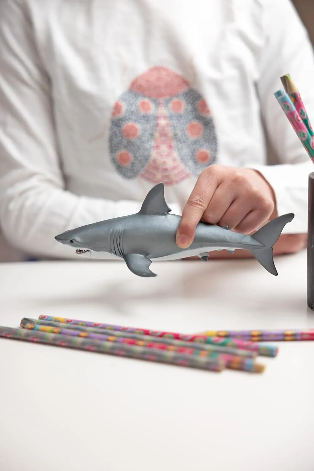 Papo - hand-painted - figurine - Marine Life - White Shark Figure-56002 - Collectible - For Children - Suitable for Boys and Girls - From 3 years old