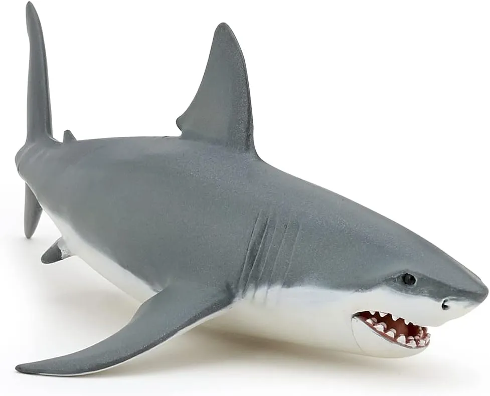 Papo - hand-painted - figurine - Marine Life - White Shark Figure-56002 - Collectible - For Children - Suitable for Boys and Girls - From 3 years old