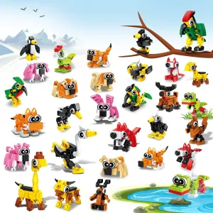 Party Favors for Kids- 20 Pack Animals Building Blocks Toy, Goody Bags Stuffers, Small Toys for Kids Prizes, Christmas Birthday Party Favors Return Gifts for Boys Girls Age 6-8-12 