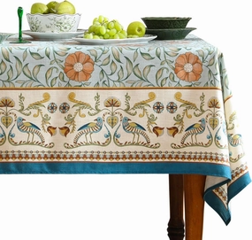 patdrea French Linen Tablecloth Soft Breathable Tabletop Cover Kitchen Dining Tablecloth for Rectangular Tables for Parties Christmas,55"*55
