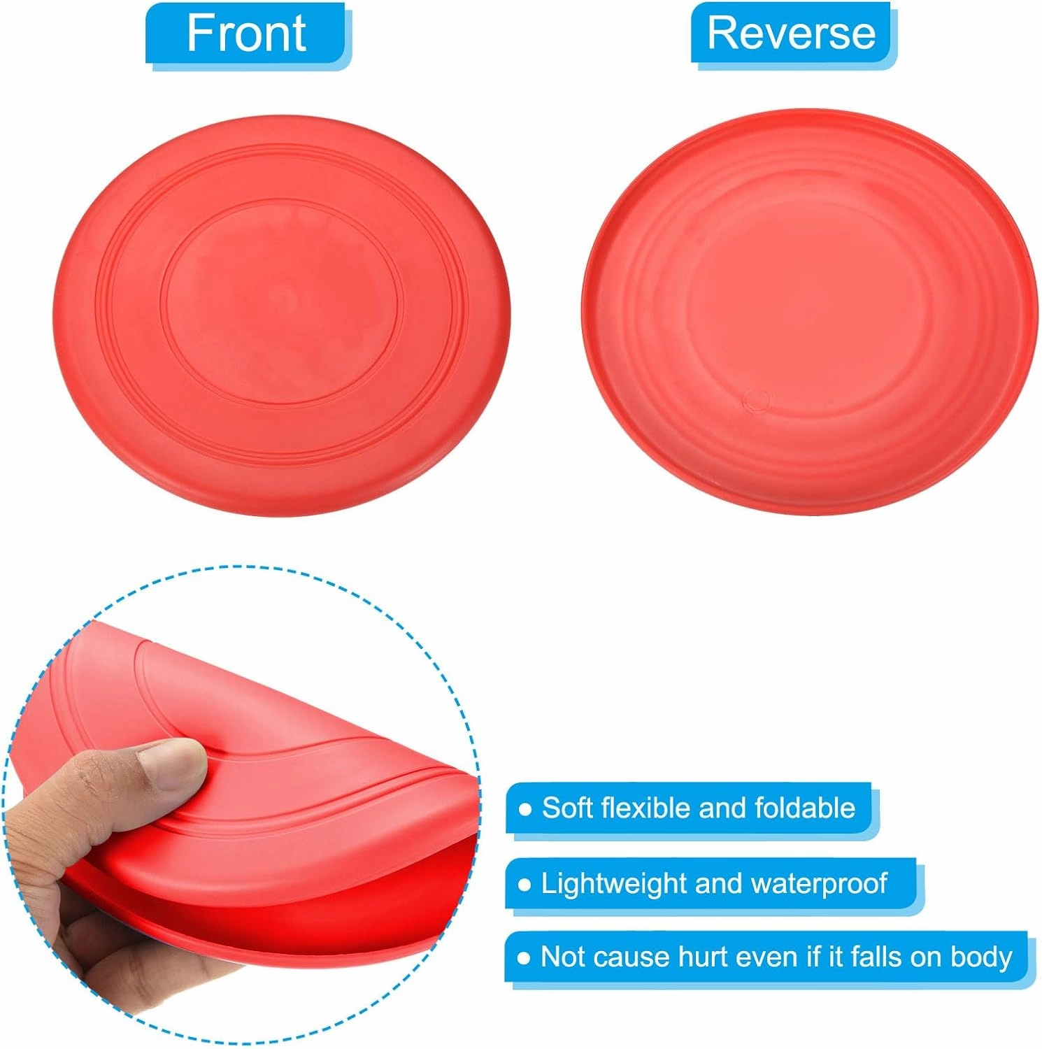 PATIKIL Flying Disc, Flying Discs Soft Waterproof for Adults Dog Playing Sport Game