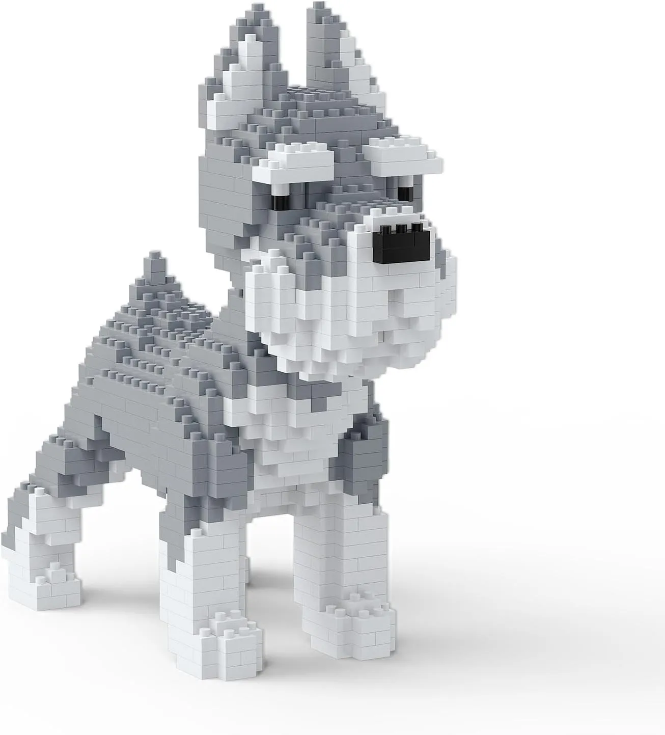Pet Cute Bulldog Building Set Micro Blocks Animals - 500  Granules Cute Animal Series Micro Mini Building Set Animals Mini Blocks (Standard Schnauzer)