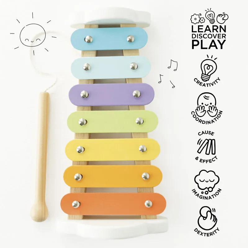 Petilou Rainbow Wooden Xylophone
