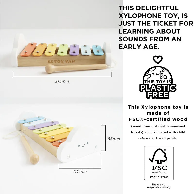 Petilou Rainbow Wooden Xylophone