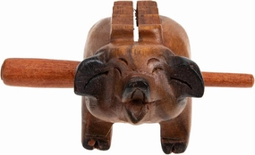 Pig Percussion Toy Musical Pig-Shaped Adornment for Boys and Girls Natural Material Engaging Sound for Home Decor and Development