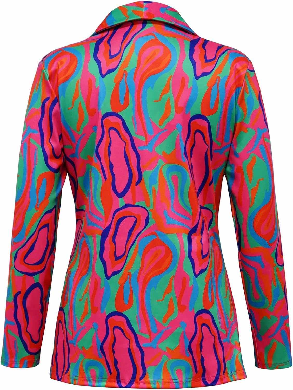 Plus Size Blazers for Curvy Women Sexy Trendy Colorful Oversize Graphic Open Front Jackets