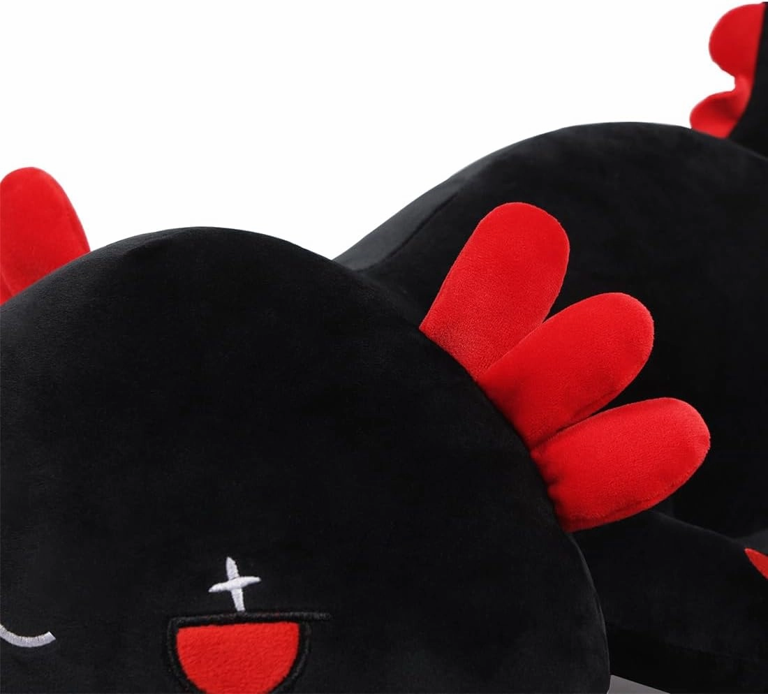 Plush Axolotl Toy Plush Pillow Axolotl Stuffed Animal Toy Cute Plushies Kids Plush Toy Pillow(Black,30cm/11.8in)