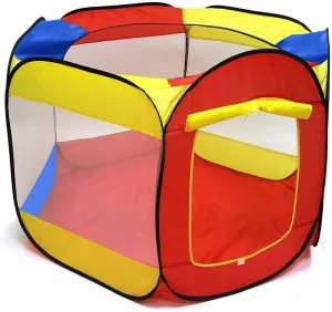 POCO DIVO Hexagon Ball Pit 44" Toddler Playpen Indoor Outdoor Twist Pool Kids Popup Mesh Play Tent