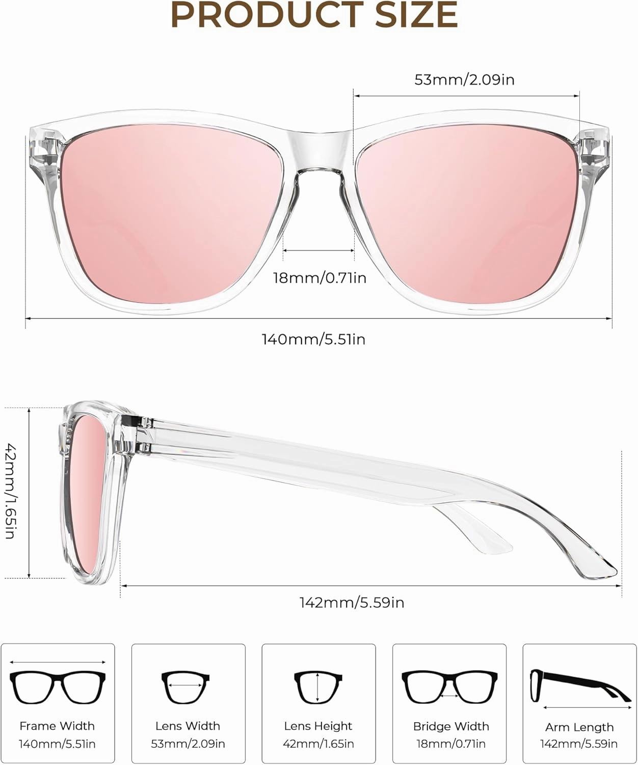 Polarized Sunglasses for Women Trendy Classic Retro Designer Sunglasses Men Vintage Fashion UV400 Protection