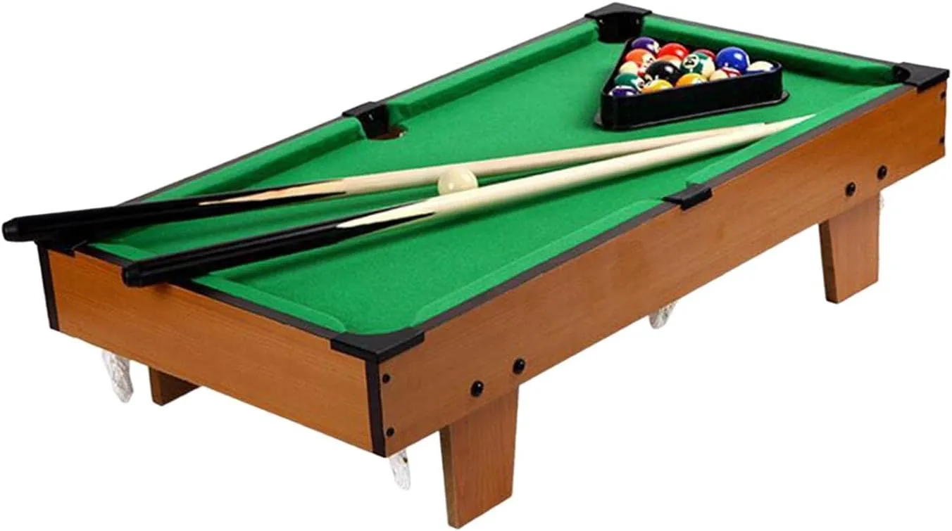 Pool Table Set Chalk, Triangle Cube 15 Colorful Balls, 1 Cue Ball Game