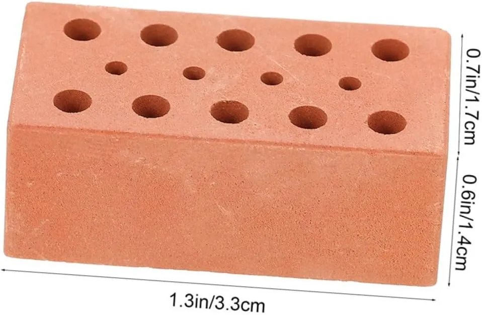POPETPOP 30pcs Miniature Bricks for Landscaping Tiny Brick Blocks for Crafts Realistic Model Building Portable and Lightweight for Architectural Learning and Fun