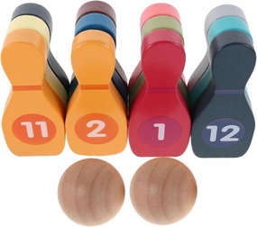 POPETPOP 1 Set Colorful Digital Pins Blank Balls Desktop Bowling for Develops Hand Eye Coordination Team Spirit