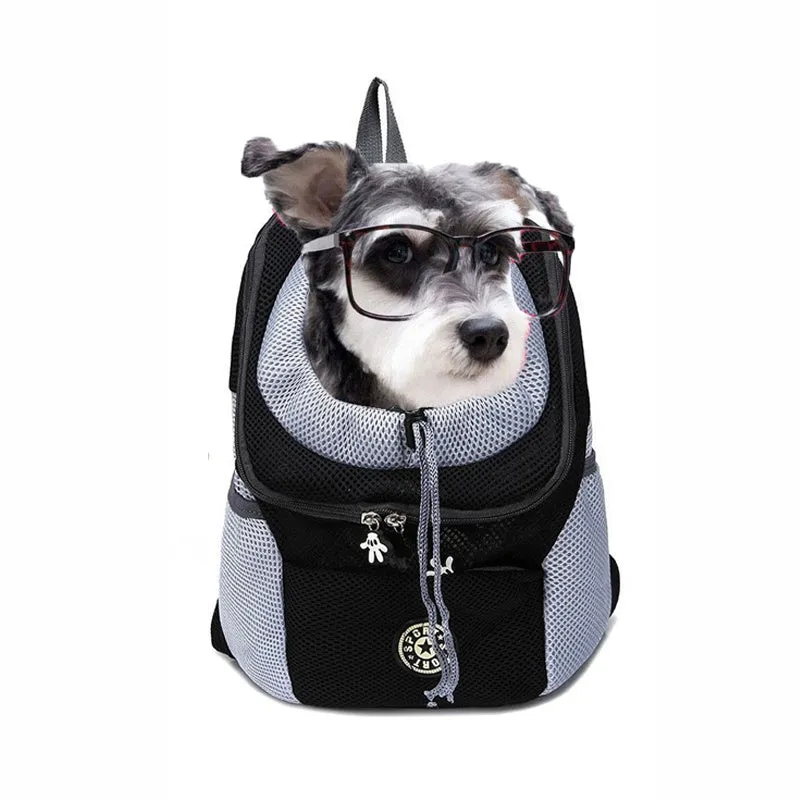 Portable Double Shoulder Pet Dog Carrier Backpack with Mesh