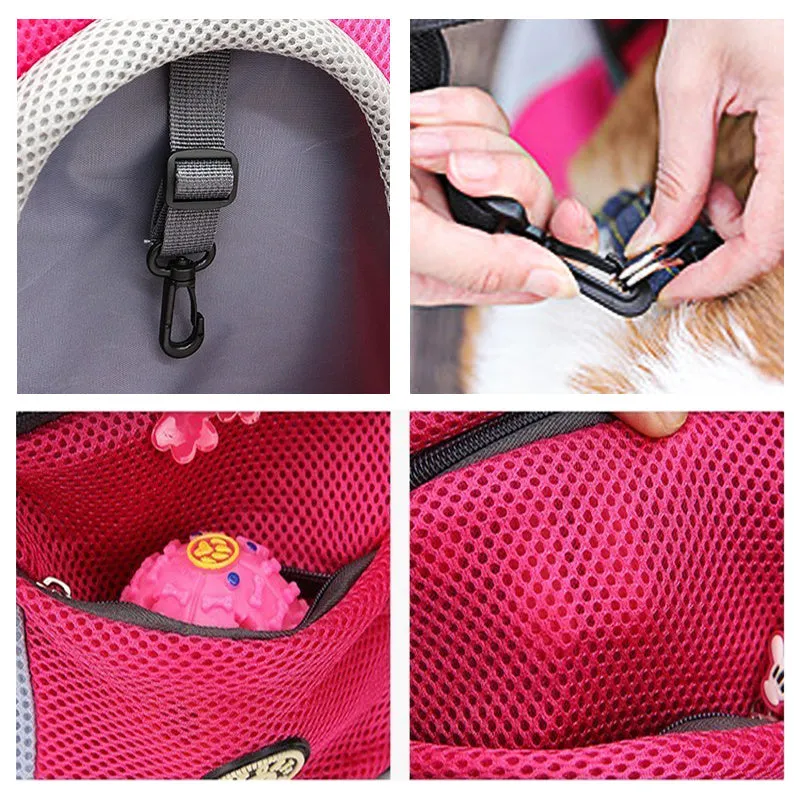 Portable Double Shoulder Pet Dog Carrier Backpack with Mesh