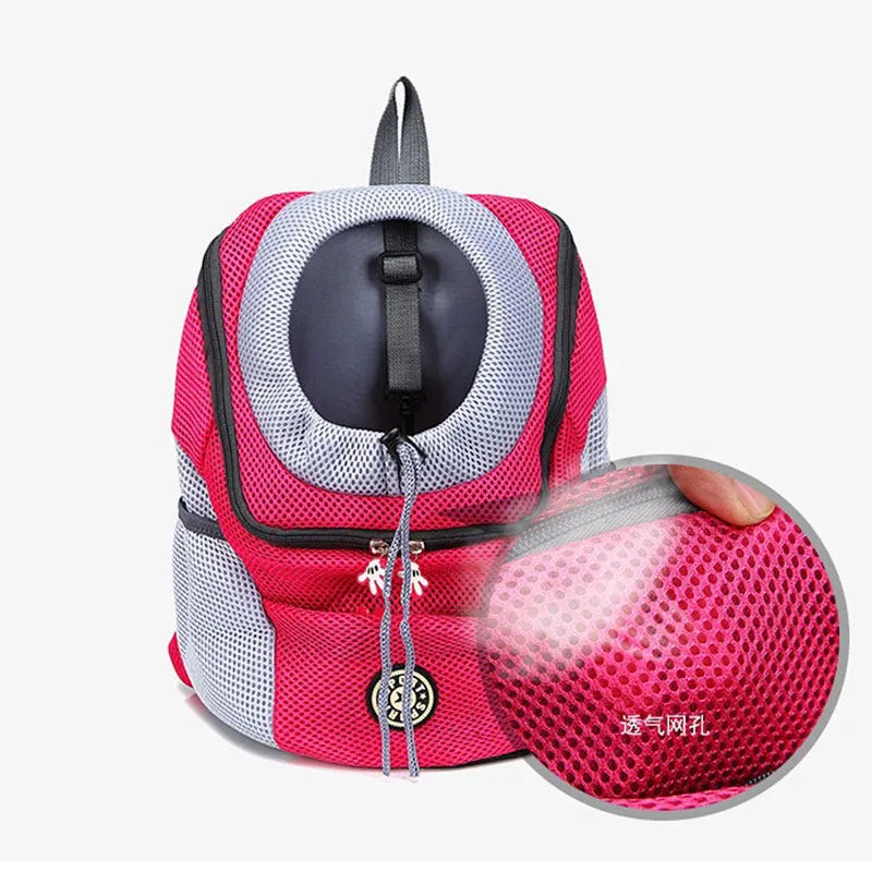 Portable Double Shoulder Pet Dog Carrier Backpack with Mesh