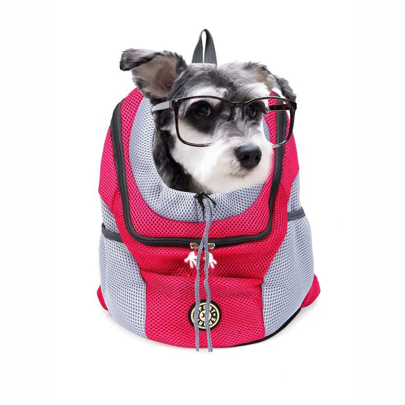 Portable Double Shoulder Pet Dog Carrier Backpack with Mesh
