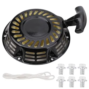 Predator 212 Pull Start Assembly, Replacement Predator 212cc Recoil Starter 5.5HP 6.5HP 7HP Coleman CT200U BT200X Trail CT200U-EX TrailMaster MB200 Go Kart Champion 196cc Generator Pull Starter Kit
