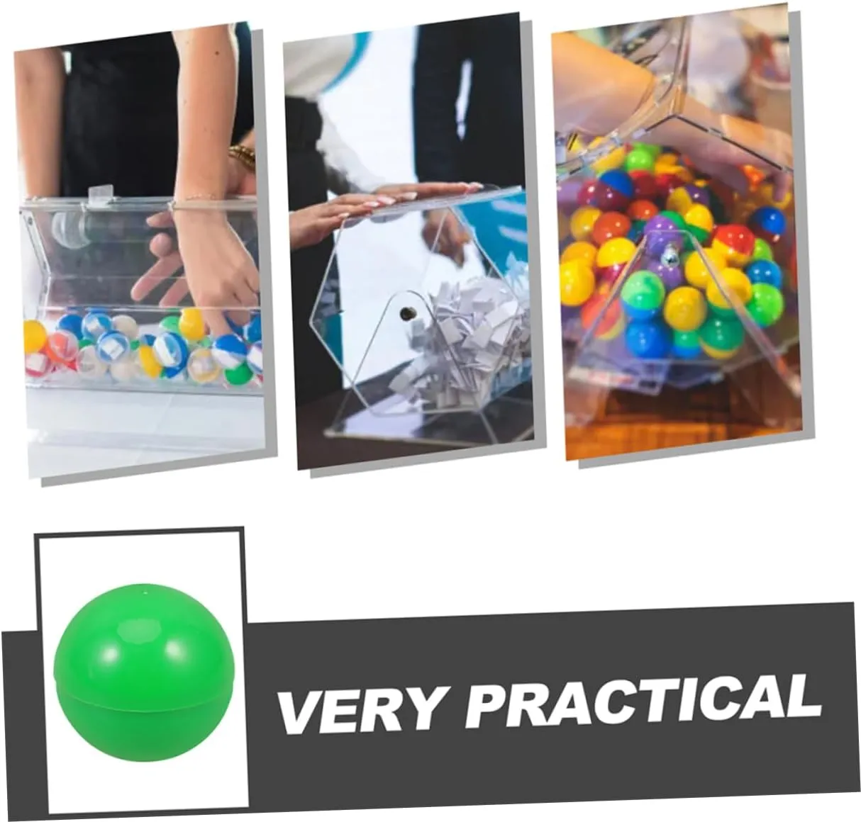 PRETYZOOM 5sets Ball Raffle Balls Plastic Balls for Party Game Open Ball Raffle Number Balls Drawing Ball Set 25pcs*5