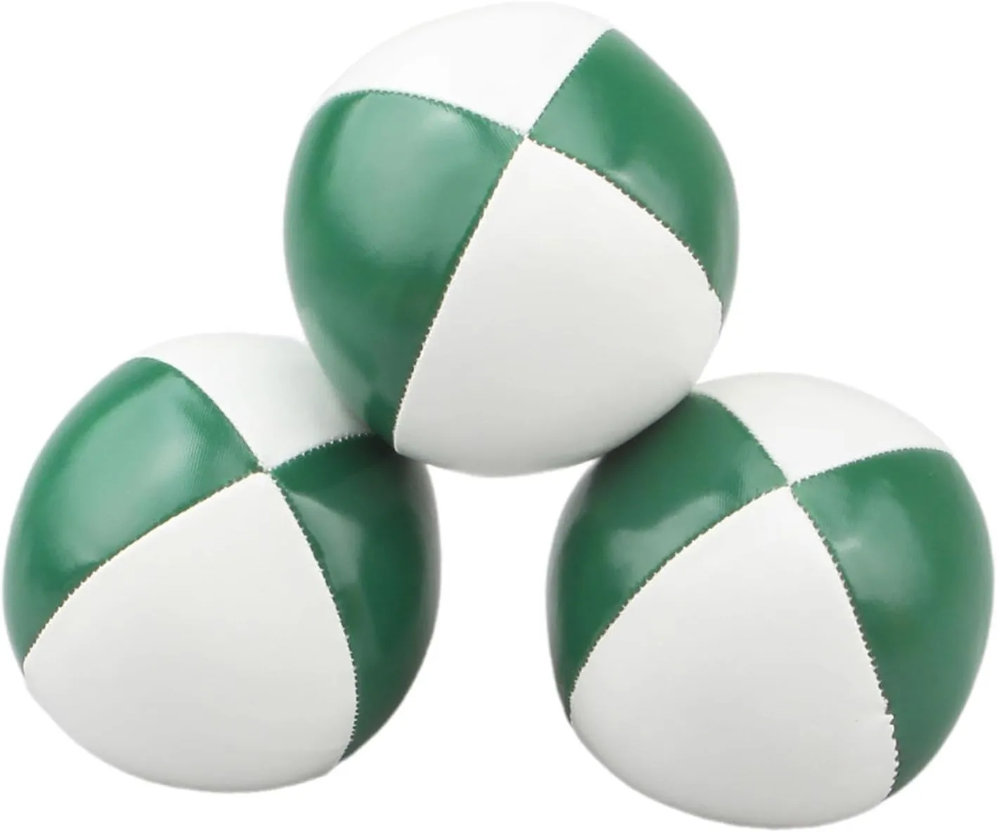 Professional Juggling Balls Set for Beginners - Colorful Practice Props, Green White, 6.3cm