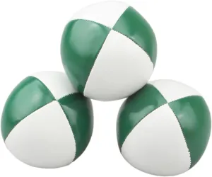 Professional Juggling Balls Set for Beginners - Colorful Practice Props, Green White, 6.3cm