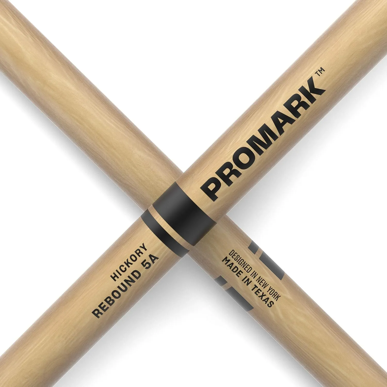 ProMark Drum Sticks - Rebound 5A Drumsticks - Drum Sticks Set - Acorn Wood Tip for Larger Sweet Spot - Hickory Drum Sticks - Consistent Weight and Pitch - 1 Pair