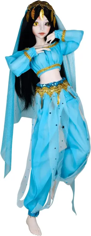 Proudoll 1/3 BJD Doll White Skin Customized Doll Snake Girl Lamiae Blue Outfit Set 60cm 24Inch Hand Painted Movable Ball Jointed SD Dolls