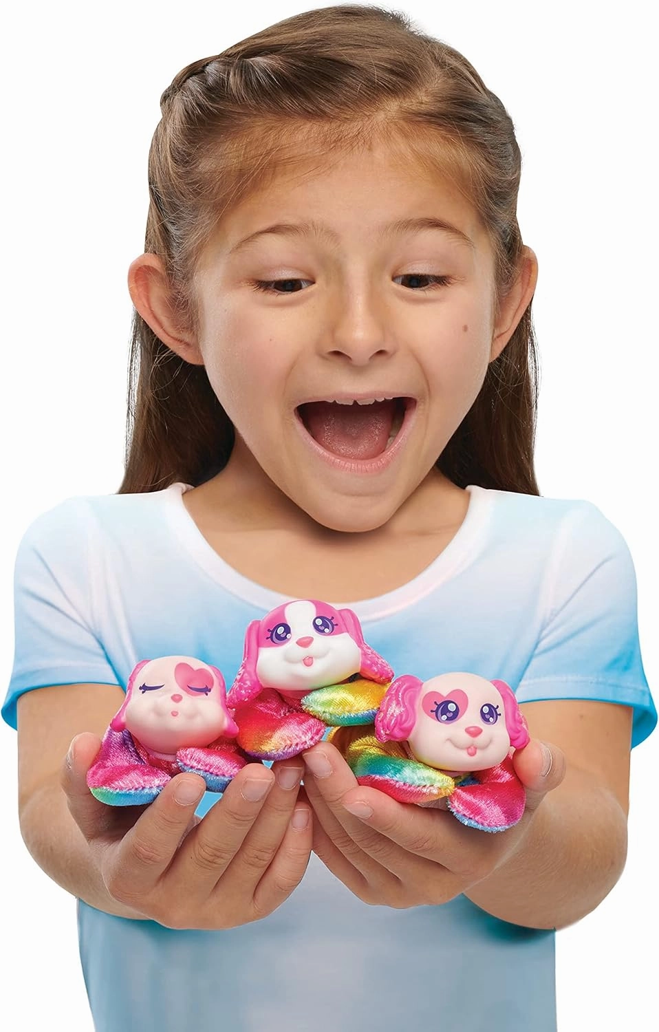Puppy Surprise 10-inch Small Cherry Plush Stuffed Animal Dog with Puppies, Plushies, Kids Toys for Ages 3 Up by Just Play
