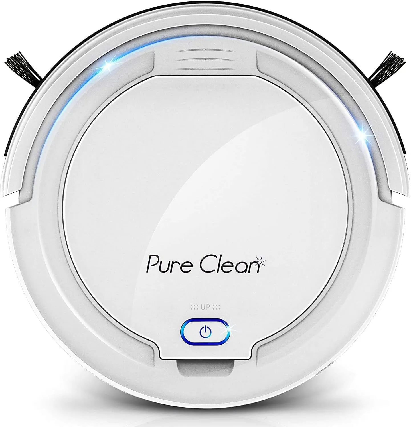 PURE CLEAN Smart Automatic Robot Vacuum Cleaner-Slim Rechargeable Electric Robo Vacuum Cleaner w/,Self Programmed Navigation,Anti-Fall Sensors-Carpet,Hardwood,Linoleum,Tile-PUCRC25PLUS.5