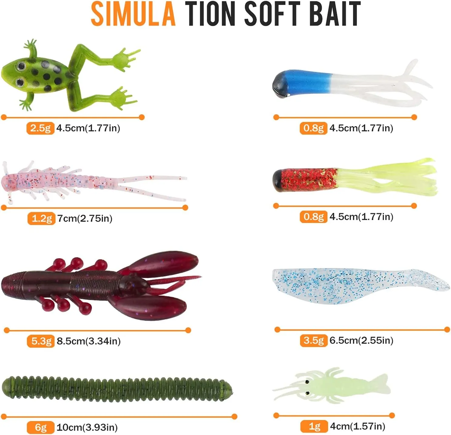 Pure Vie Fishing Topwater Lures Kits Mixed Universal Artificial Soft Baits Tackle Including Crankbaits, Spinnerbaits, Plastic Worms, Frogs, Hooks, Tackle Box - Freshwater Saltwater Fishing Equipment