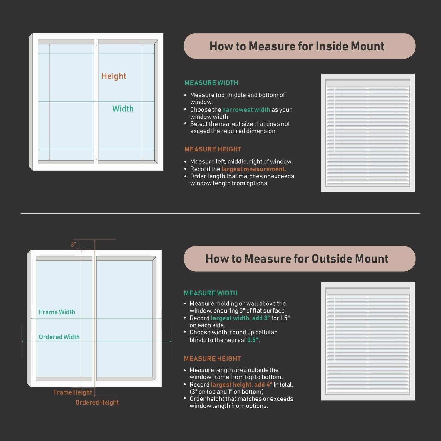 QuickInsta PeelMount No Drill No Tool 1" Cordless Mini Blinds, 27" W x 48" H,White, by Regal estate