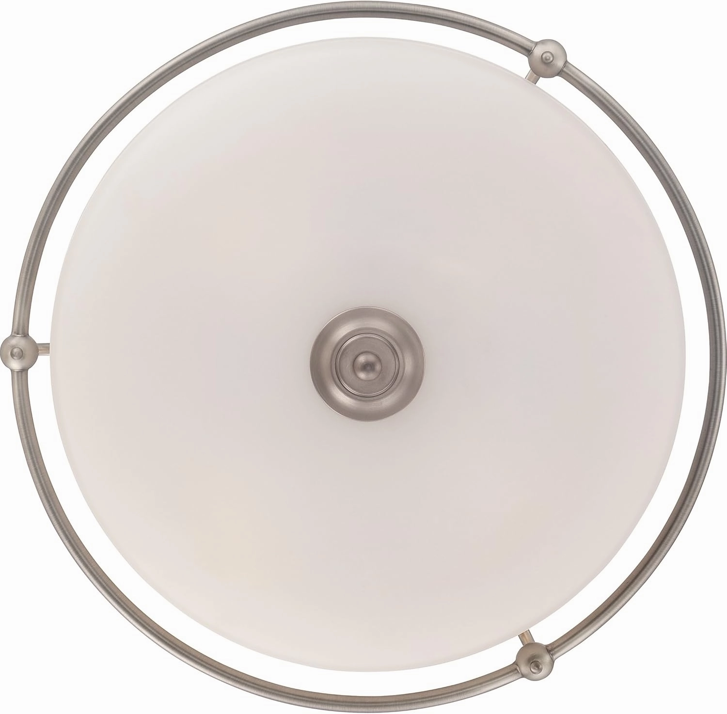 Quoizel Griffin Flush Mount Ceiling Light, 21 Inch 4-Light Antique Nickel Opal-Etched Frosted Glass Shade, Ceiling Light Fixture for Hallway, Kitchen, Bedroom, Dining, Farmhouse or Office