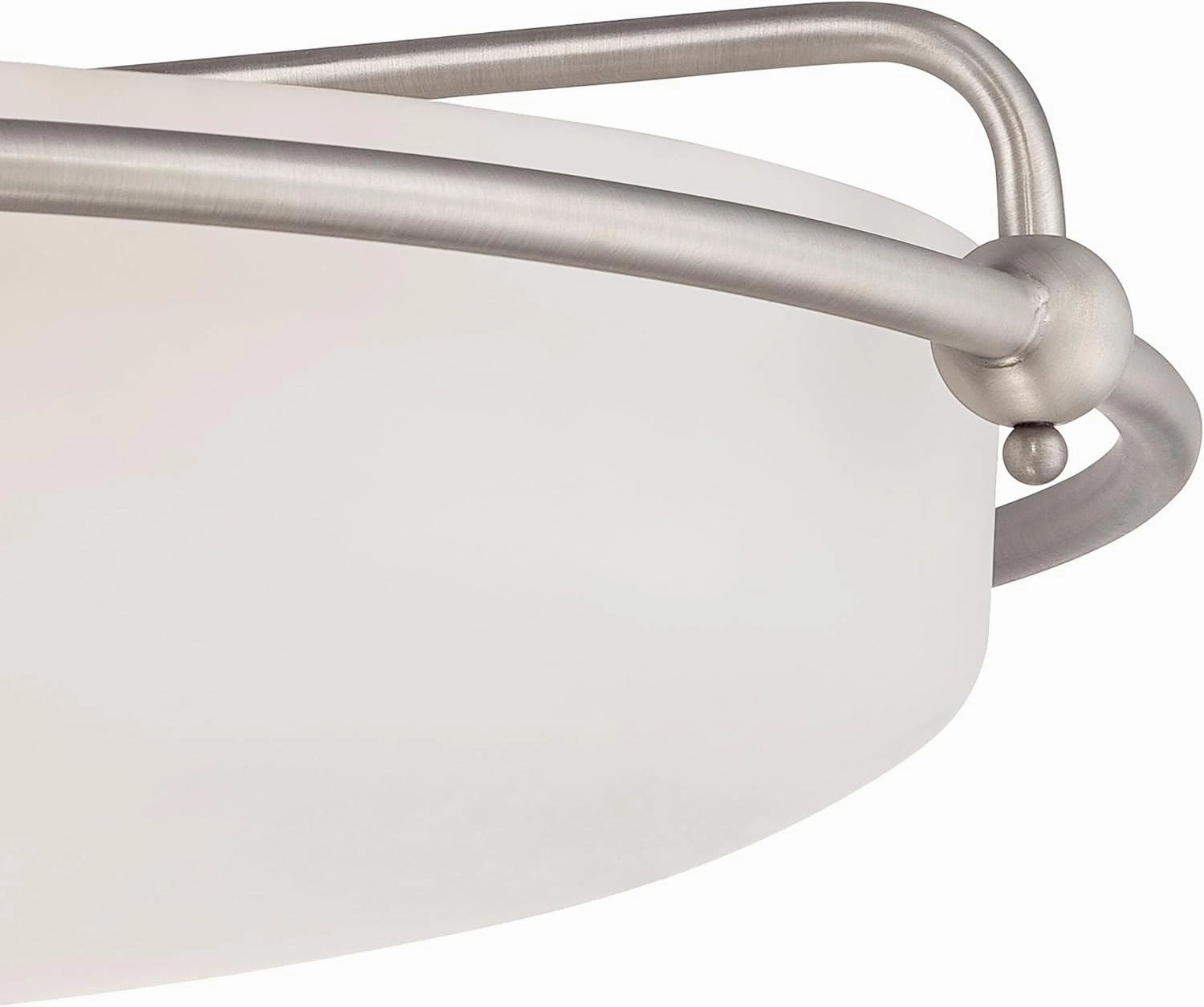 Quoizel Griffin Flush Mount Ceiling Light, 21 Inch 4-Light Antique Nickel Opal-Etched Frosted Glass Shade, Ceiling Light Fixture for Hallway, Kitchen, Bedroom, Dining, Farmhouse or Office