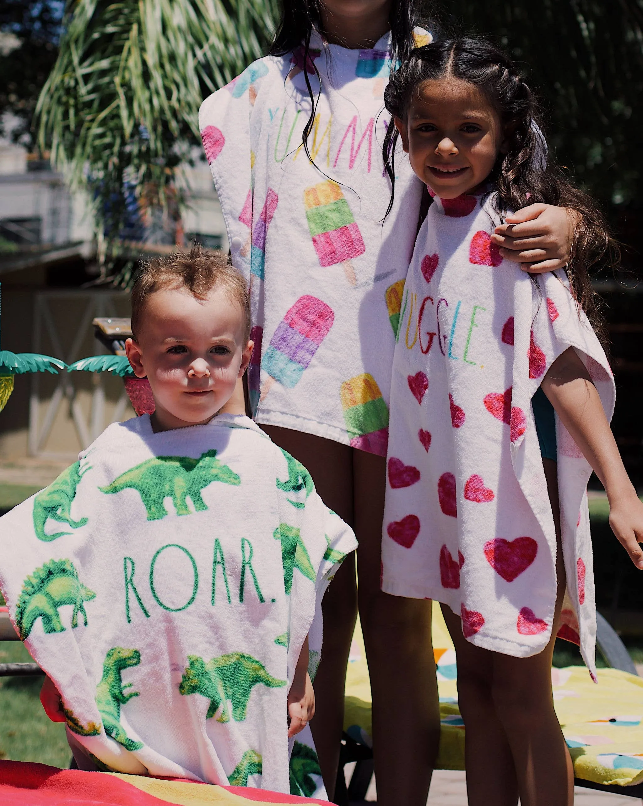 Rae Dunn Kids Poncho Towel with Beach Ball - Assorted