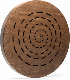Rain Disk "Water-Fall" 16 inch | Sound Healing Tool | Relaxing Water Sound | Ocean Drum from Wood | 60 Seconds Long Meditative Sound | Must Have Instrument for Sound Bath, Sound Therapy