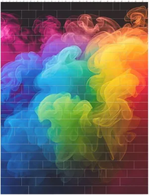 Rainbow Smoke Building Block Puzzle Personalized Building Bricks for Adults Block Puzzle Building DIY Brick Block Puzzles Valentine's Day Gifts for Home Decor Brick Puzzle