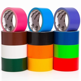 Rainbow Colored Duct Tape - 12 Bright Duct Tape Colors - 10 Yards x 2 Inch -Waterproof - Multipack for Arts