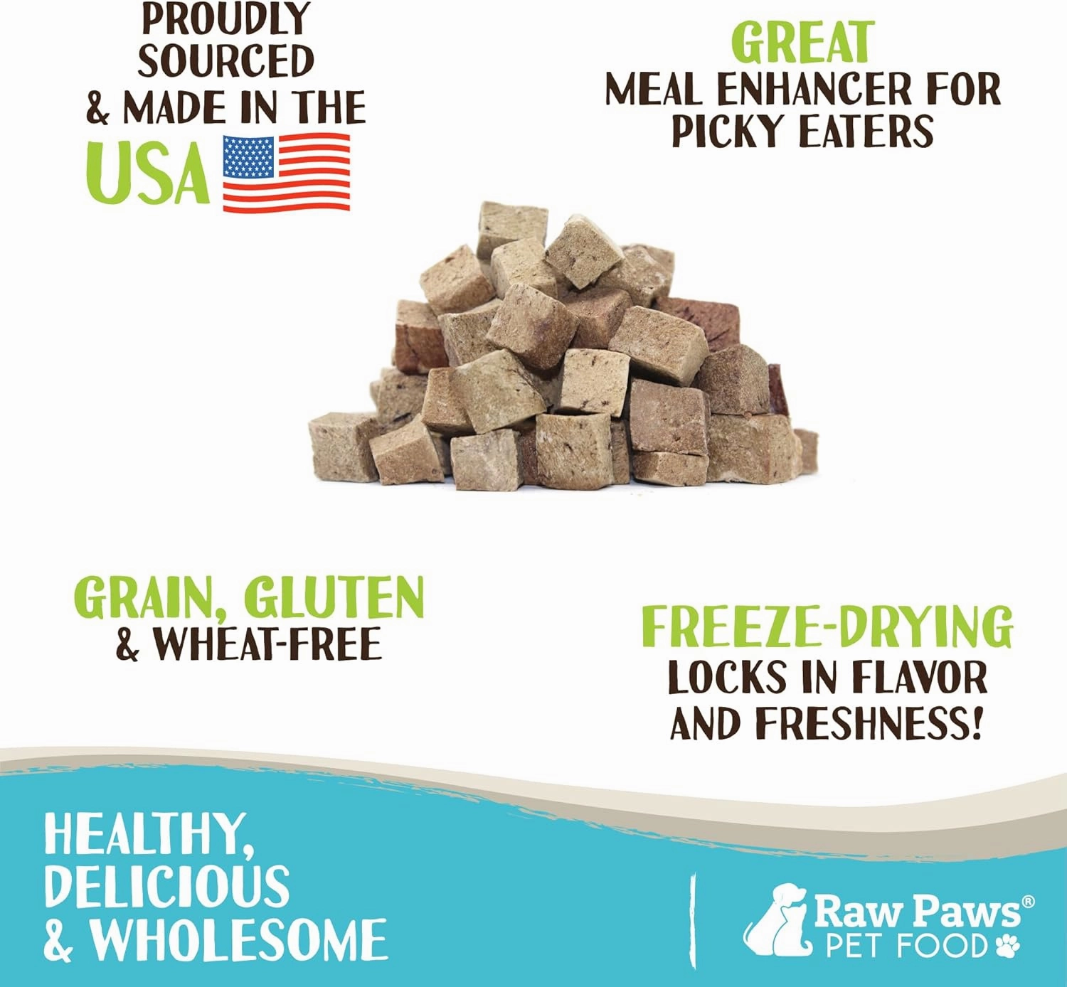 Raw Paws Freeze Dried Beef Liver Dog & Cat Treats (8-Ounce) - Made in USA - Small Liver Bites - Training & Diabetic Dog Treats