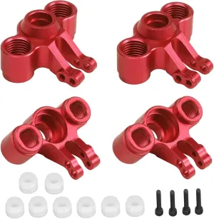 RC Aluminum Front Rear Axle Carrier Knuckle Arm 7034 Upgrades Part for 1/16 E-Revo VXL 71076-3, 71054-1; MINI Slash 70054-1; Mini Summit:72054-5 RC Car.（Red