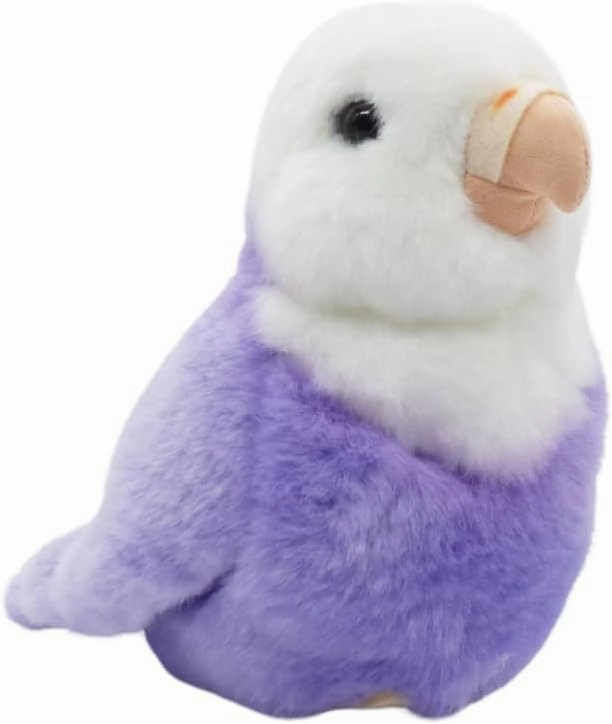 Realistic Purple Peony Parrot Stuffed Animal Plush Toy, Lifelike Animal Plushies, Simulation Bird Doll