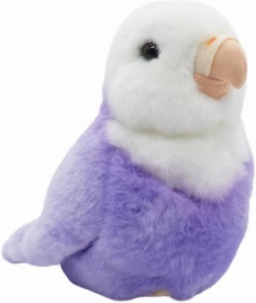 Realistic Purple Peony Parrot Stuffed Animal Plush Toy, Lifelike Animal Plushies, Simulation Bird Doll