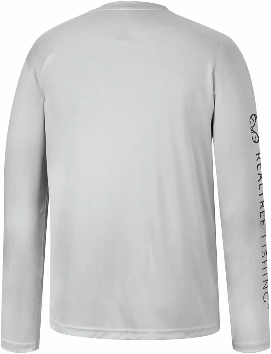 Realtree Men's Fishing Camo Sun Protection UV UPF 50  Long Sleeve Shirts and Hoodies Running Hiking Quick Dry