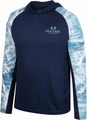 Realtree Men's Fishing Camo Sun Protection UV UPF 50  Long Sleeve Shirts and Hoodies Running Hiking Quick Dry