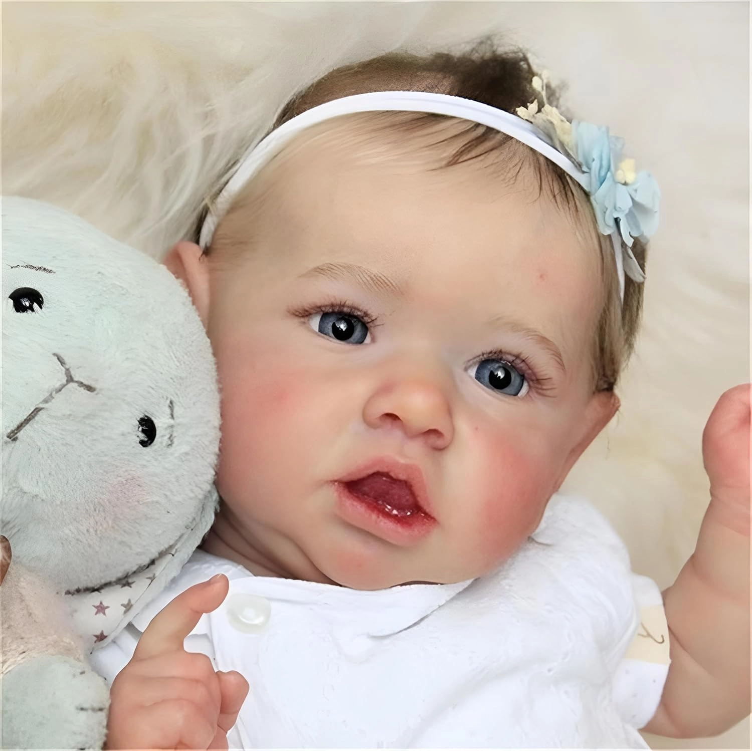 Reborn Baby Dolls Real Saskia Replica, 20 inch Newborn Girl Doll with Realistic Veins, Lifelike Handmade Vinyl with Weighted Cloth Body, Advanced Painted Gift Set for Kids Age 3 