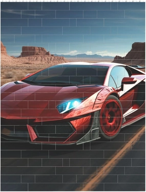 Red Race Car Building Block Puzzle Personalized Building Bricks Block Puzzle Building Family Keepsake DIY Brick Block Puzzles Valentine's Day Gifts for Home Decor Brick Puzzle