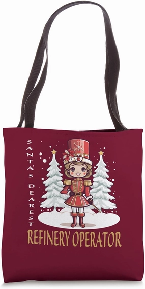 Refinery Operator Christmas Classic Female Nutcracker Tote Bag