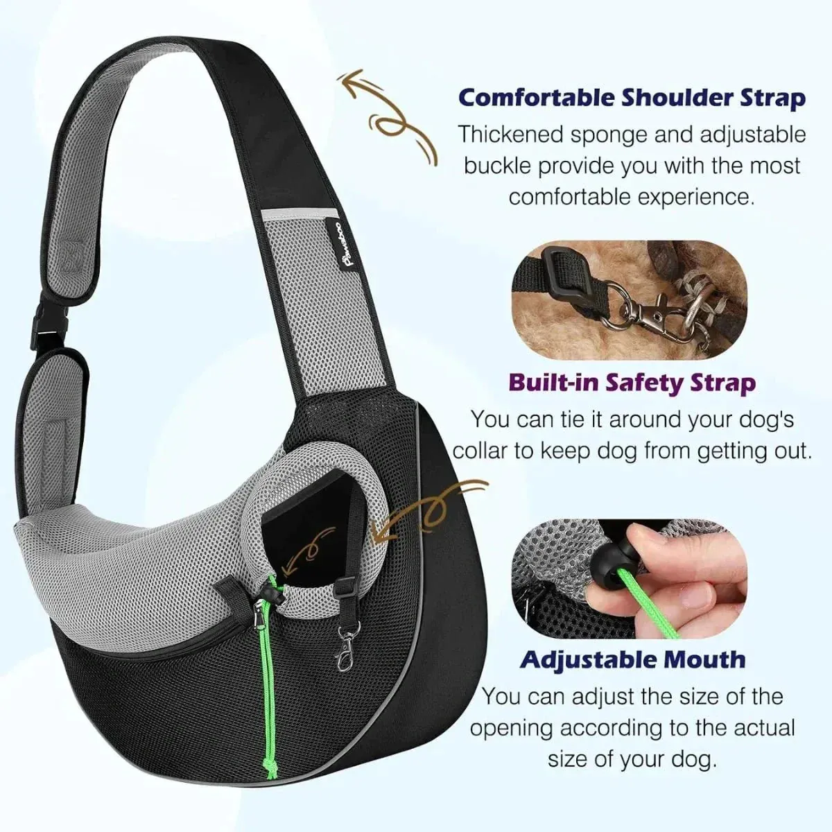 Reflective Pet Sling Carrier