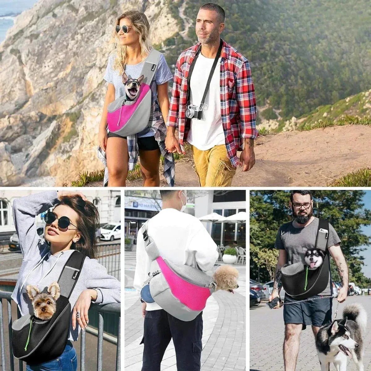 Reflective Pet Sling Carrier