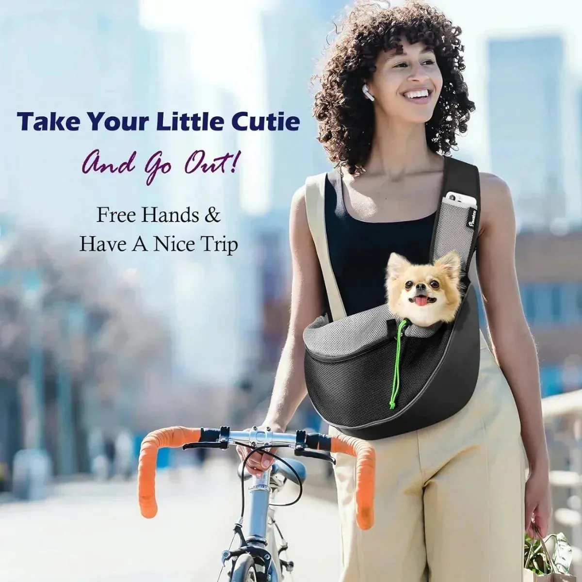 Reflective Pet Sling Carrier