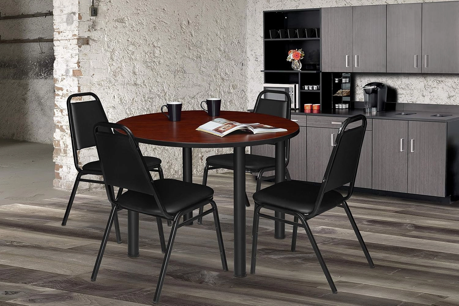 Regency Restaurant Stack Chair (4 Pack), Black